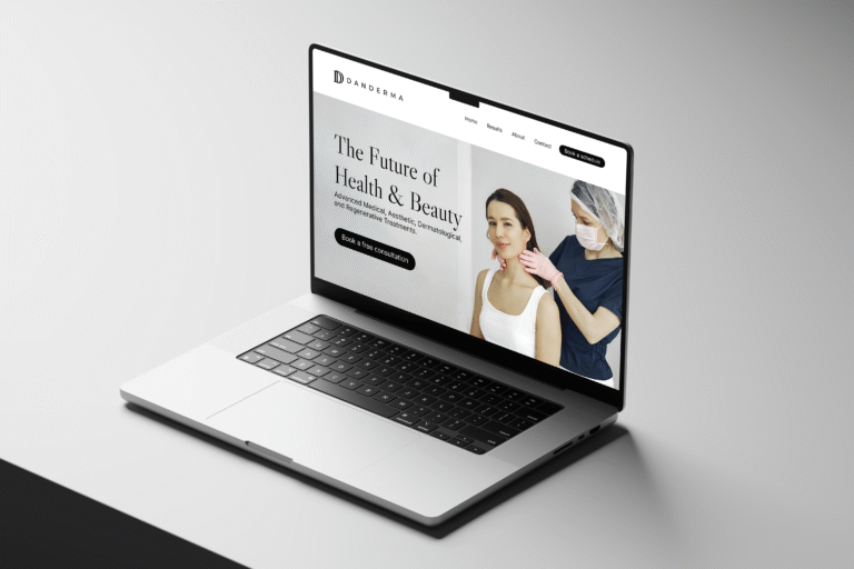 Wano Studio, Danderma website mockup