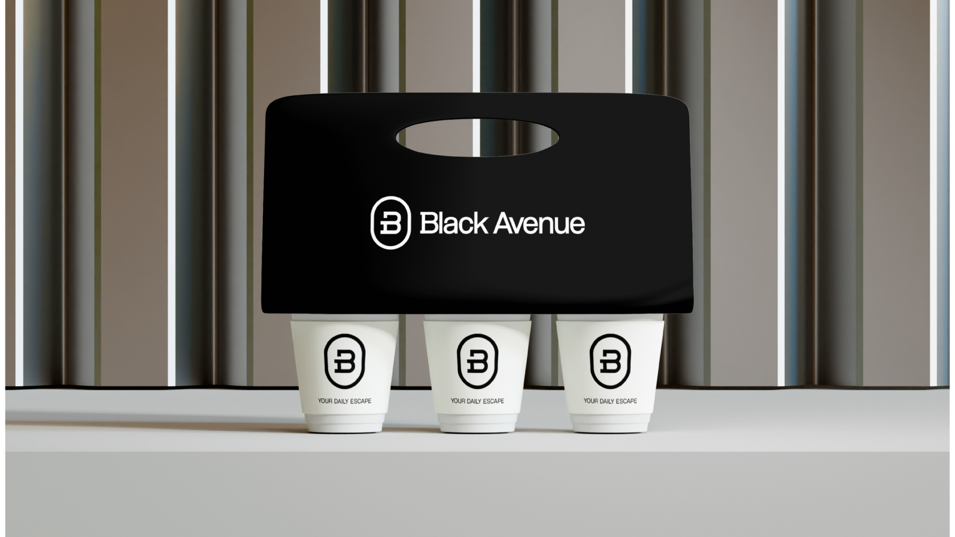 Black Avenue – Visual Identity-07 Black Avenue Cup & Holder